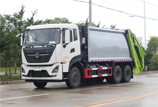 國(guó)六東風(fēng)天龍18方后雙橋壓縮式垃圾車(chē)