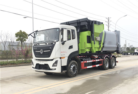 國六東風天龍25噸勾臂垃圾車